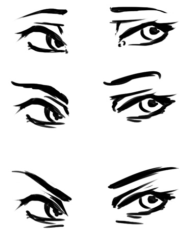 Manga-Augen zeichnen