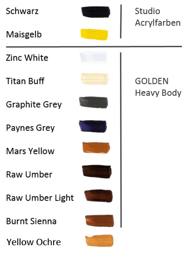 Acrylfarben - Farbauswahl